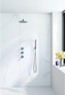 Fortifura Nebbio Regendoucheset Inbouwmet Wandarm 35cm Geborsteld Gunmetal