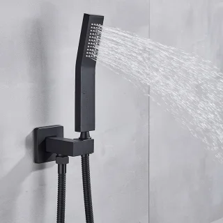 Fubzz Regendouche Plafondset 35x50 cm Zwart