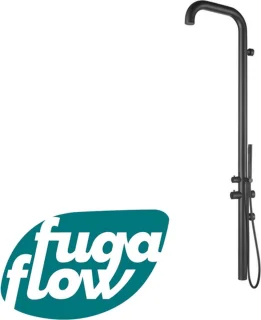FugaFlow Bacelo buitendouche douchepaneel RVS mat zwart
