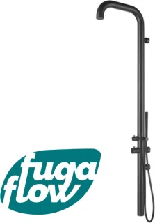 FugaFlow Bacelo buitendouche douchepaneel RVS mat zwart