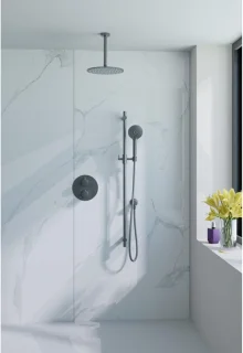 FugaFlow Eccelente Acces Inbouw Regendoucheset - Geborsteld Gunmetal PVD