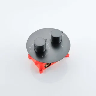 FugaFlow Eccelente Acces Inbouw Regendoucheset - Geborsteld Gunmetal PVD