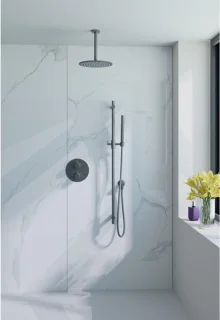 FugaFlow Eccelente Acces Inbouw Regendoucheset - Geborsteld Gunmetal PVD