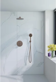 De FugaFlow Eccelente Acces Inbouw regendoucheset - Geborsteld koper (PVD) in één oogopslag