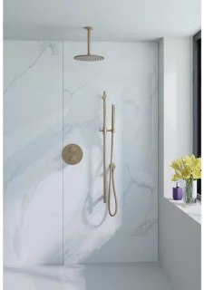 FugaFlow Eccelente Acces Inbouw Regendoucheset Geborsteld Messing PVD