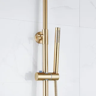 FugaFlow Eccelente Acces Regendoucheset - Geborsteld Messing PVD