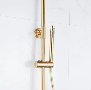 FugaFlow Eccelente Acces Regendoucheset - Geborsteld Messing PVD