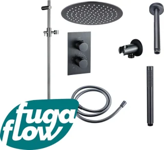 FugaFlow Eccelente Sobrado Badkamer Inbouw Regendoucheset Gunmetal PVD
