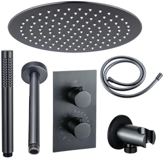 FugaFlow Eccelente Sobrado Badkamer Regendoucheset Gunmetal PVD