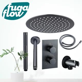 FugaFlow Eccelente Sobrado Badkamer Regendoucheset Gunmetal PVD