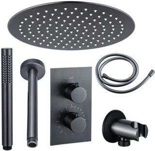 FugaFlow Eccelente Sobrado Badkamer Regendoucheset Gunmetal PVD