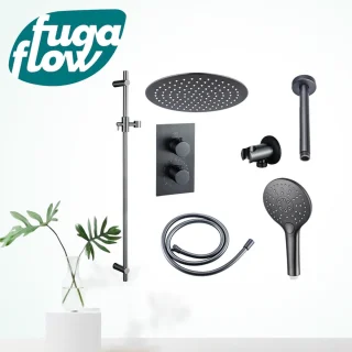 FugaFlow Eccelente Sobrado Badkamer Regendoucheset Gunmetal PVD