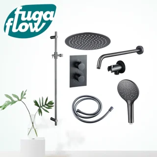 FugaFlow Eccelente Sobrado Badkamer Regendoucheset Gunmetal PVD