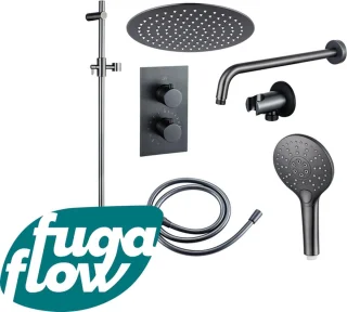 FugaFlow Eccelente Sobrado Badkamer Regendoucheset Gunmetal PVD