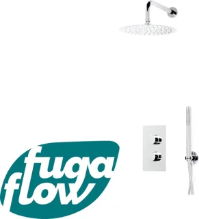 FugaFlow Eccelente Sobrado Badkamer Regendoucheset Thermostaat 25cm Chroom