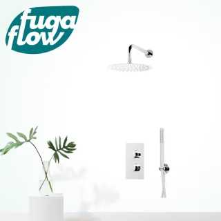 FugaFlow Eccelente Sobrado Badkamer Regendoucheset Thermostaat 25cm Chroom