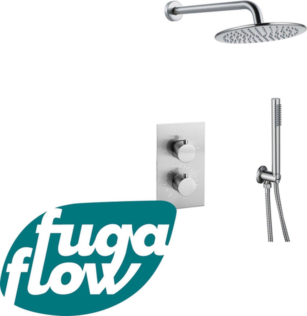 FugaFlow Eccelente Sobrado Badkamer Regendoucheset Thermostaat RVS
