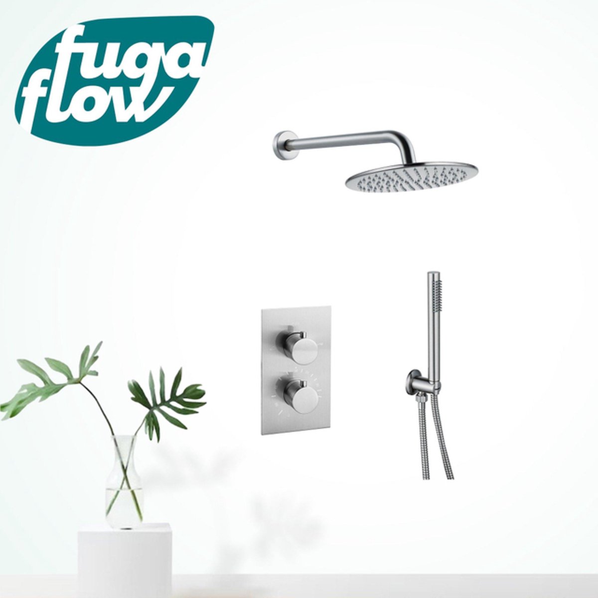 FugaFlow Eccelente Sobrado Badkamer Regendoucheset Thermostaat RVS