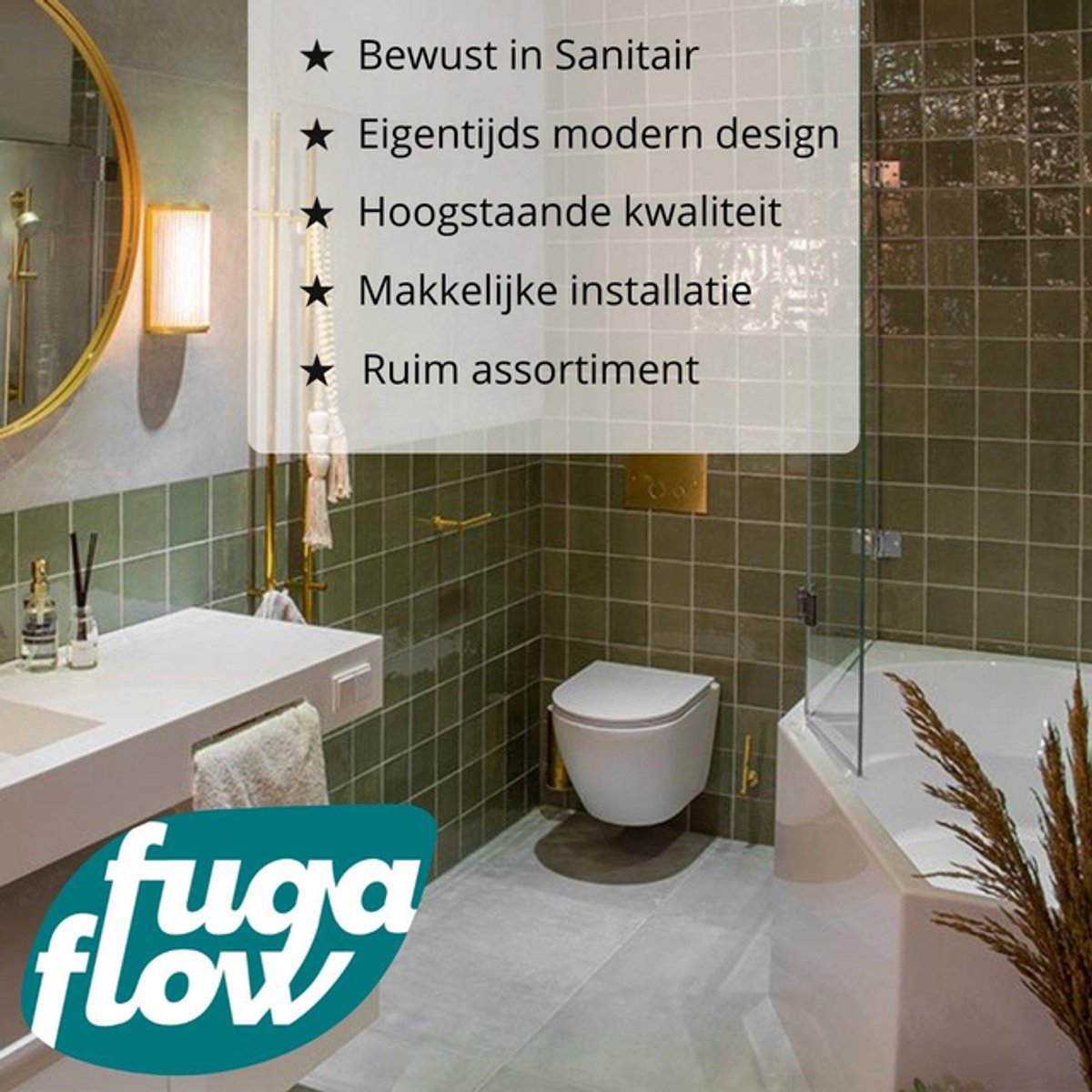FugaFlow Eccelente Sobrado Badkamer Regendoucheset Thermostaat RVS