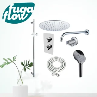 FugaFlow Eccelente Sobrado Inbouw Regendoucheset Chroom