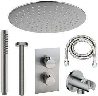 FugaFlow Eccelente Sobrado inbouw regendoucheset staal