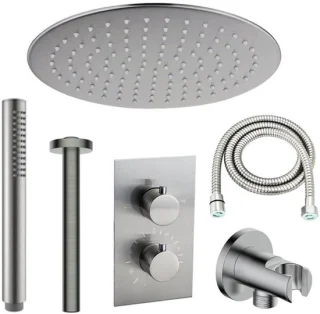 FugaFlow Eccelente Sobrado inbouw regendoucheset staal