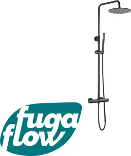 FugaFlow Eccelente Sobrado Thermostatische Regendoucheset Zwart Mat