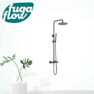 FugaFlow Eccelente Sobrado Thermostatische Regendoucheset Zwart Mat