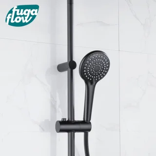 FugaFlow Sobrado regendouche met thermostaat zwart 110cm