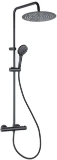 FugaFlow Sobrado regendouche met thermostaat zwart 110cm