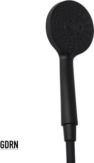 GDRN Regendouche Mat Zwart met Thermostaatkraan 25 cm