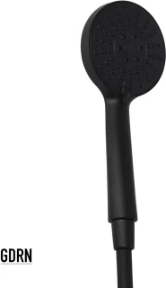 GDRN Regendouche Mat Zwart met Thermostaatkraan 25 cm