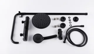 GDRN Regendouche Set Mat Zwart Thermostaatkraan