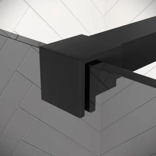 Glazen inloopdouche zwart 70x200 cm