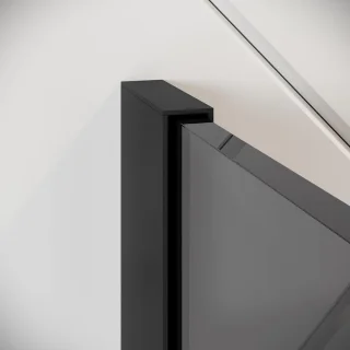 Glazen inloopdouche zwart 70x200 cm