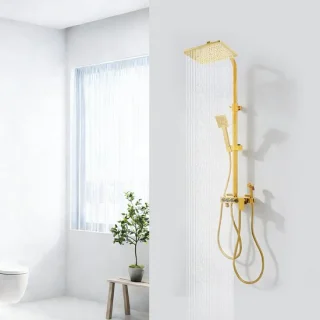 Gold Rain Shower Douchesysteem