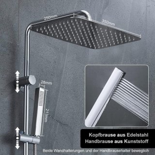 Görbach Doucheset Regendouche Roestvrij Staal 35x25cm