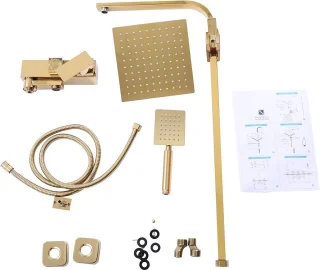 Gouden doucheset vintage stijl