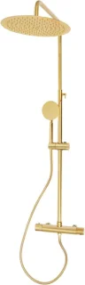 Gouden douchesysteem met thermostaat