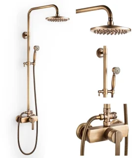 Gouden retro doucheset