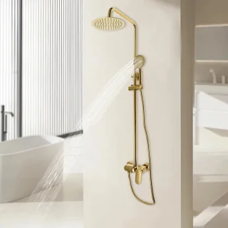 Gouden Wandgemonteerde Regendoucheset
