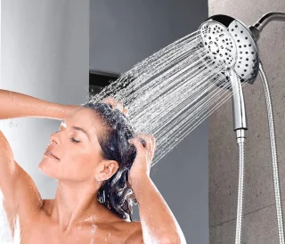 GRICH Doucheset met dubbele douchekop en handdouche