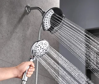 GRICH Doucheset met dubbele douchekop en handdouche