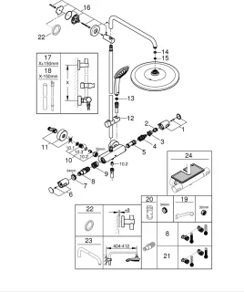 GROHE Euphoria Regendoucheset Thermostatisch Chroom
