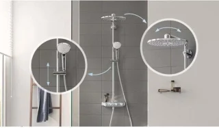 GROHE Euphoria SmartControl 310 Cube Duo Regendouche Wit 31 cm Vierkant