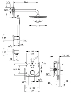 GROHE Grohtherm Perfect Regendouche inbouw ø21cm Chroom