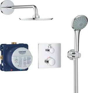 GROHE Grohtherm Perfect regendoucheset inbouw 21 cm Chroom