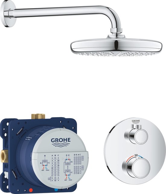 GROHE Grohtherm Perfect Tempesta 210 Regendouche Inbouw Chroom 34726000
