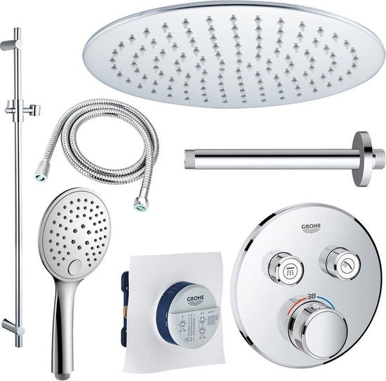 GROHE Grohtherm Regendoucheset chroom