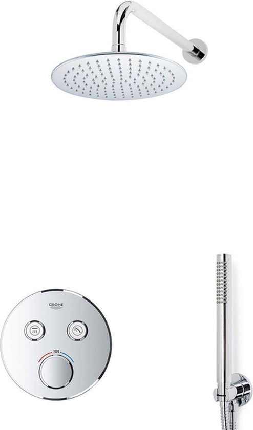 GROHE Grohtherm Regendoucheset Inbouw 20 cm Chroom